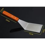 Wangchuang Stil 1 Mutfak Spatula Ahşap Saplı Izgara Turner Paslanmaz Çelik Metal Kazıma Gözleme Teppanyaki Hibachi Kalbur Pişirme Gereçler (Yurt Dışından)