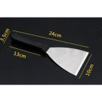 Wangchuang Stil 10 Mutfak Spatula Ahşap Saplı Izgara Turner Paslanmaz Çelik Metal Kazıma Gözleme Teppanyaki Hibachi Kalbur Pişirme Gereçler (Yurt Dışından)