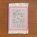 Wangchuang Stil 2 9X11 cm Farsça Mini Dokuma Halı Mat Mousepad Retro Tarzı Halı Desen Fincan Dizüstü Pc Mouse Pad Saçaklı Ev Ofis Masa Dekoru Zanaat (Yurt Dışından)