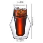 Wangchuang Stil 2 Isıya Dayanıklı Çift Duvar Cam Bardak Şeffaf Cam Kahve Kupa Temizle Borosilikat Cam Kahve Fincanı Yalıtımlı Termal Kupalar (Yurt Dışından) - Renkli
