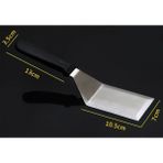 Wangchuang Stil 2 Mutfak Spatula Ahşap Saplı Izgara Turner Paslanmaz Çelik Metal Kazıma Gözleme Teppanyaki Hibachi Kalbur Pişirme Gereçler (Yurt Dışından)