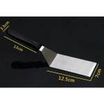 Wangchuang Stil 4 Mutfak Spatula Ahşap Saplı Izgara Turner Paslanmaz Çelik Metal Kazıma Gözleme Teppanyaki Hibachi Kalbur Pişirme Gereçler (Yurt Dışından)