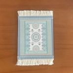 Wangchuang Stil 5 9X11 cm Farsça Mini Dokuma Halı Mat Mousepad Retro Tarzı Halı Desen Fincan Dizüstü Pc Mouse Pad Saçaklı Ev Ofis Masa Dekoru Zanaat (Yurt Dışından)