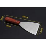 Wangchuang Stil 7 Mutfak Spatula Ahşap Saplı Izgara Turner Paslanmaz Çelik Metal Kazıma Gözleme Teppanyaki Hibachi Kalbur Pişirme Gereçler (Yurt Dışından)