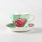 Wangchuang Stil C 200-400ML 1 Adet Asil Kemik Çini Kahve Fincanı Seramik Öğleden Sonra Çay Fincanları ve Tabakları Seti Yüksek Kaliteli Porselen Cafe Parti Drinkware Güzel Hediye (Yurt Dışından) - Renkli
