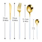 Wangchuang Whitegold 4 Adet Paslanmaz Çelik Çatal Bıçak Kaşık Seti Tatlı Buz Kaşığı Masa Çatal Tereyağı Bıçağı Noel Sofra Sofra Takımı Seti Çubuklarını Mutfak Için (Yurt Dışından)