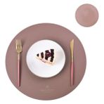 Wangchuang Y Taupe Servis Altlığı ve Bardak Altlığı Inyahome Çift Taraflı Pu Deri Servis Altlığı ve Bardak Altlığı Su Geçirmez Isıya Dayanıklı Silinebilir Yemek Masası Paspasları Ev Mutfak Için (Yurt Dışından)