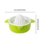 Wangchuang Yeşil Plastik Paslanmaz Çelik Mini Manuel Sıkacağı Narenciye Limon Portakal Basın Sıkacağı Filtre Kase Ev Mutfak Gadget (Yurt Dışından) - Renkli