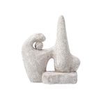 WANGHAI-666 Heykel dekorasyonu soyut portre heykeli, 18 x 6 x 20,5 cm, dekorasyon süsü, minimalist, modern seramik ev