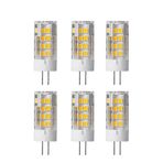 WANGPEI Ampuller G4 LED 5W (Halojen Eşdeğeri 50W) Sıcak Beyaz 3000K 500Lümen Işın Açısı 360 ° Enerji Tasarruflu G4 Lamba Kısılabilir Değil (6'lı Paket)