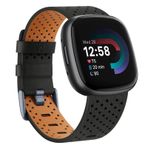 Wanme Fitbit Versa 4 bileklik/Fitbit Sense 2 bileklik, kadınlar ve erkekler için, yumuşak deri bileklik, su geçirmez spor yedek kayış, Fitbit Versa 4/Sense 2 saat kayışı, Groß 150mm-215mm