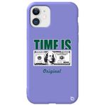 WANNA PROTECT iPhone 12 ile Uyumlu Lila Premium İçi Kadife Money Desenli Silikon Telefon Kılıfı money_175
