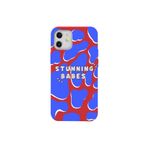 WANNA PROTECT iPhone 12 ile Uyumlu Stunning Babes Desenli Silikon Telefon Kılıfı, Kırmızı