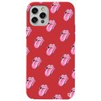 WANNA PROTECT iPhone 13 Pro ile Uyumlu Kırmızı Renkli Lips Dudak Desenli Silikon Telefon Kılıfı lips2_196