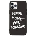 WANNA PROTECT iPhone 13 Pro Max Siyah Silikon Telefon Kılıfı, Need Money Desenli, İçi Kadife lansmankilif_197