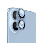 WANNA PROTECT iPhone 17 Uyumlu Kamera Lens Koruyucu, Metal Çerceveli, Tam Kaplar Koruyucu Cam, Mavi 17-kameralenstamkapatan