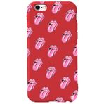 WANNA PROTECT iPhone 6 Plus ile Uyumlu Kırmızı Renkli Lips Dudak Desenli Silikon Telefon Kılıfı lips2_167