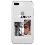 WANNA PROTECT iPhone 7 Plus ile Uyumlu Attack On Titan Eren Desenli Şeffaf Silikon Telefon Kılıfı attackontitan9_170