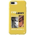 WANNA PROTECT iPhone 7 Plus ile Uyumlu Attack On Titan Eren Desenli Silikon Kılıf, Sarı, İçi Kadife attackontitan9_170