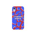 WANNA PROTECT iPhone XR ile Uyumlu Stunning Babes Desenli Silikon Telefon Kılıfı, Kırmızı
