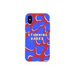 WANNA PROTECT iPhone XS ile Uyumlu Stunning Babes Desenli Silikon Telefon Kılıfı, Kırmızı