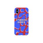 WANNA PROTECT iPhone Xs Max ile Uyumlu Stunning Babes Desenli Silikon Telefon Kılıfı, Kırmızı