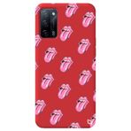 WANNA PROTECT Oppo A52 ile Uyumlu Kırmızı Renkli Lips Dudak Desenli Silikon Telefon Kılıfı lips2_193