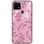 WANNA PROTECT Oppo Realme C21 ile Uyumlu Alev Premium Desenli Glossy Telefon Kılıfı, Renkli