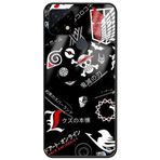 WANNA PROTECT Oppo Realme C21 ile Uyumlu Anime Premium Desenli Kamera Korumalı Glossy Telefon Kılıfı, Siyah anime_683