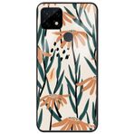 WANNA PROTECT Oppo Realme C21 ile Uyumlu Flower Premium Desenli Glossy Telefon Kılıfı, Çok Renkli