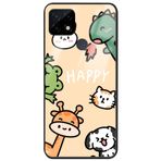 WANNA PROTECT Oppo Realme C21 ile Uyumlu Happy Premium Desenli Glossy Telefon Kılıfı, Çok Renkli