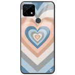 WANNA PROTECT Oppo Realme C21 ile Uyumlu Kalpler Premium Desenli Glossy Telefon Kılıfı, Mavi