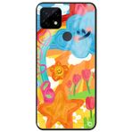 WANNA PROTECT Oppo Realme C21 ile Uyumlu Kamera Korumalı, Kalp Bulut Desenli, Glossy Telefon Kılıfı, Renkli