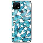 WANNA PROTECT Oppo Realme C21 ile Uyumlu Kelebek Premium Desenli Glossy Telefon Kılıfı, Mavi