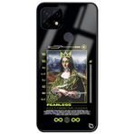 WANNA PROTECT Oppo Realme C21 ile Uyumlu Mona Lisa Premium Desenli Glossy Telefon Kılıfı, Çok Renkli