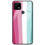 WANNA PROTECT Oppo Realme C21 ile Uyumlu Rainbow Gökkuşağı Premium Desenli Glossy Telefon Kılıfı, Çok Renkli