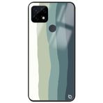 WANNA PROTECT Oppo Realme C21 ile Uyumlu Rainbow Gökkuşağı Premium Desenli Glossy Telefon Kılıfı, Koyu Yeşil