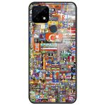 WANNA PROTECT Oppo Realme C21 ile Uyumlu Reddit Place Premium Desenli Glossy Telefon Kılıfı, Çok Renkli