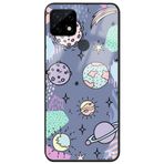 WANNA PROTECT Oppo Realme C21 ile Uyumlu Uzay Premium Desenli Glossy Telefon Kılıfı, Çok Renkli