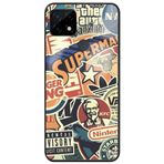 WANNA PROTECT Oppo Realme C21 Uyumlu Retro Marka Premium Desenli Glossy Telefon Kılıfı, Çok Renkli