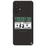 WANNA PROTECT Samsung A13 4G ile Uyumlu Siyah Premium İçi Kadife Money Desenli Silikon Telefon Kılıfı money_211