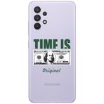 WANNA PROTECT Samsung A32 ile Uyumlu Money Desenli Şeffaf Silikon Telefon Kılıfı money_178