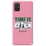 WANNA PROTECT Samsung A51 ile Uyumlu Pembe Premium Silikon Telefon Kılıfı, Money Desenli, İçi Kadife money_179