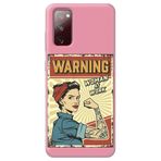 WANNA PROTECT Samsung Galaxy A02S ile Uyumlu Pembe Silikon Kılıf, Girl Power Desenli, İç Kadife warninggirlpower_220