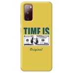 WANNA PROTECT Samsung Galaxy A03s ile Uyumlu Sarı Premium Silikon Telefon Kılıfı, İç Kadife, Money Desenli money_221
