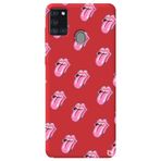 WANNA PROTECT Samsung Galaxy A21s ile Uyumlu Kırmızı Renkli Lips Dudak Desenli Silikon Telefon Kılıfı lips2_177