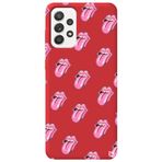 WANNA PROTECT Samsung Galaxy A52 ile Uyumlu Kırmızı Renkli Lips Dudak Desenli Silikon Telefon Kılıfı lips2_181