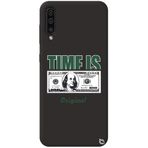 WANNA PROTECT Samsung Galaxy A70 ile Uyumlu Siyah Premium İçi Kadife Money Desenli Silikon Telefon Kılıfı money_191