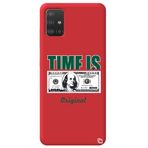 WANNA PROTECT Samsung Galaxy A71 ile Uyumlu Kırmızı Premium İçi Kadife Money Desenli Silikon Telefon Kılıfı money_180