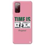 WANNA PROTECT Samsung Galaxy S20 FE ile Uyumlu Pembe Premium İçi Kadife Money Desenli Silikon Telefon Kılıfı money_226